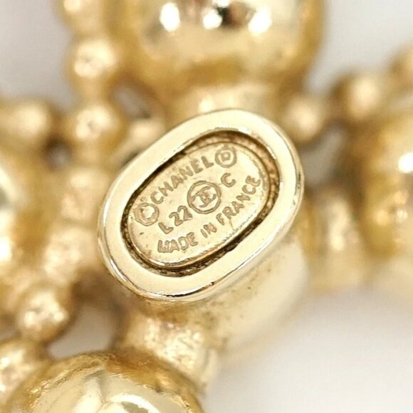 CHANEL CC Logos Vintage Brooch Gold Tone L22C Pin Auth w/Box n1149 - Picture 10 of 15